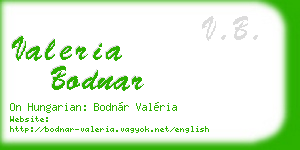 valeria bodnar business card